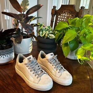 P448 Women's Cream and Gray Sneakers